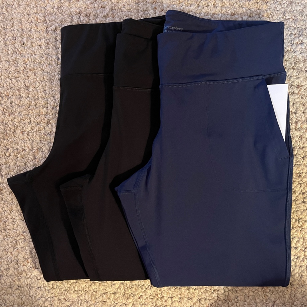 EUC Women’s Champion Leggings 
3 pairs bundle, 2 black, 1 navy 
Size 2XL